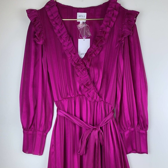 Misa Los Angeles Gabriella Dress In Fuchsia S OFFERS WELCOME - Picture 3 of 8